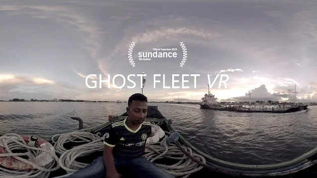 Ghost Fleet VR Sundance 2019 film still with fisherman aboard a boat