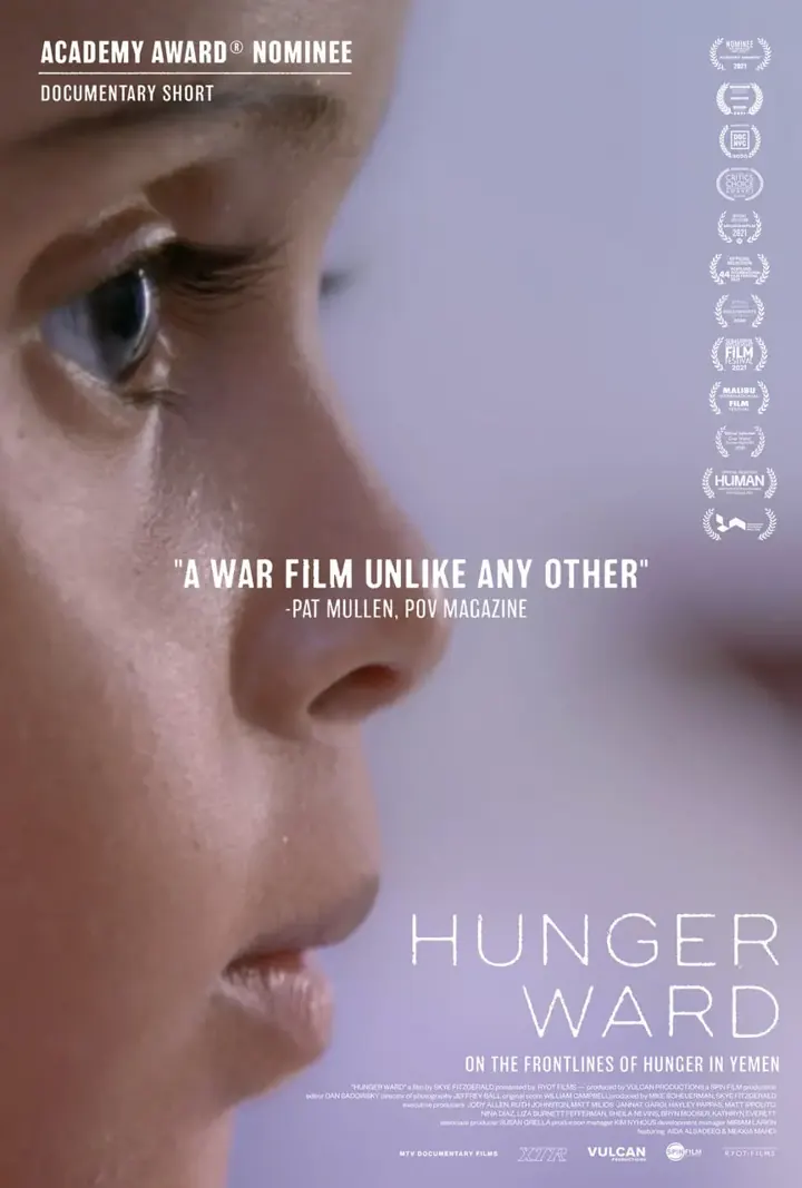 Hunger Ward official documentary poster with Academy Award nomination and festival laurels