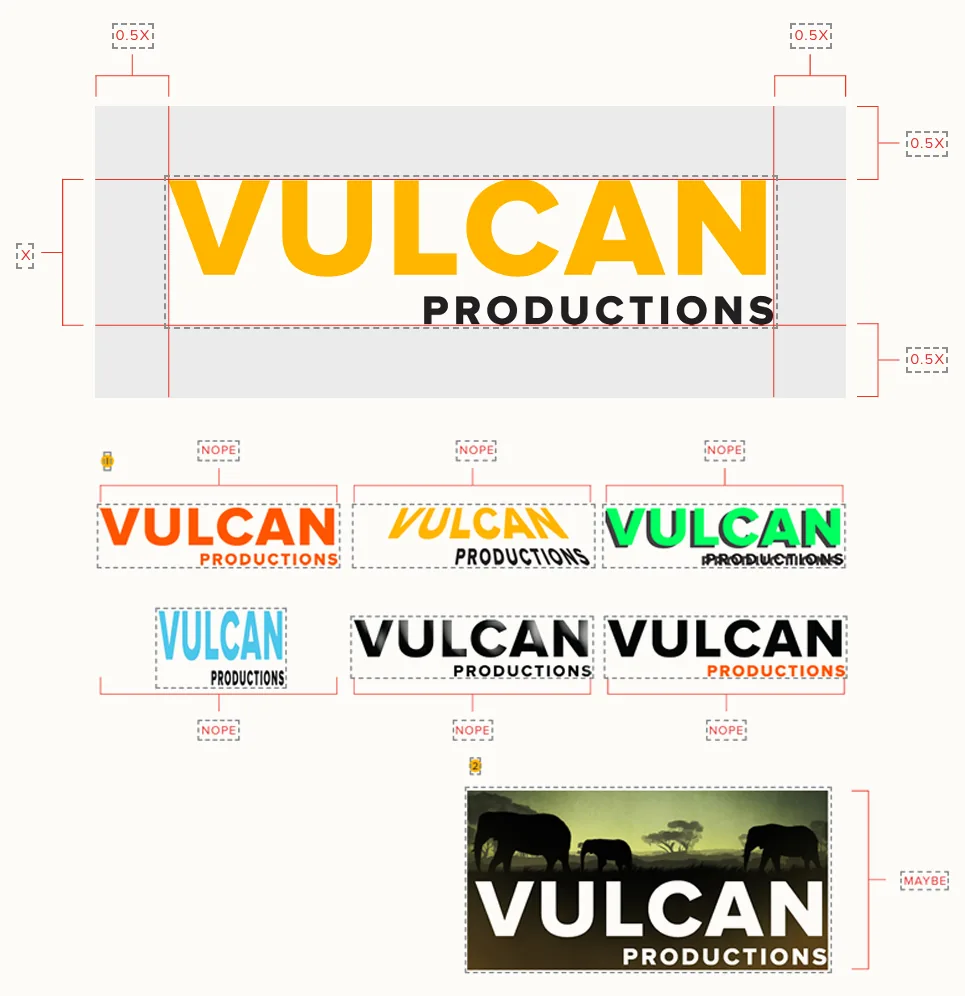 Vulcan Productions visual identity and branding guidelines
